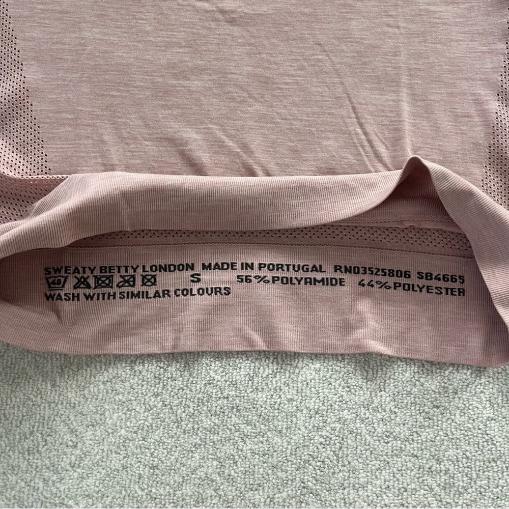 Sweaty Betty Dharana 3/4 Sleeve Top in Mauve Pink - Picture 5 of 5